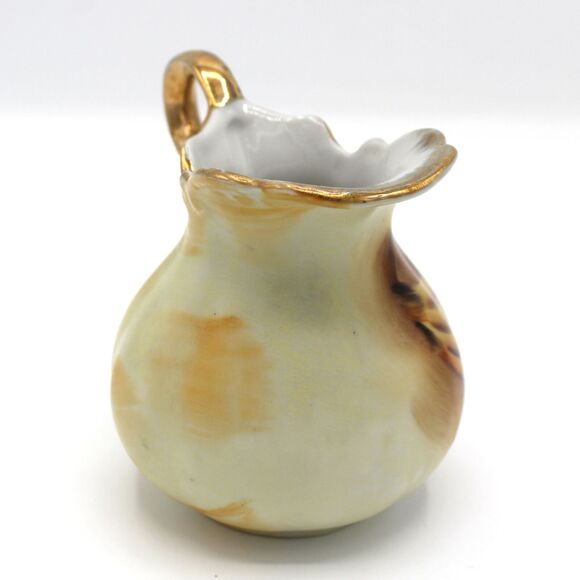 Vintage Porcelain Enesco Creamer Pitcher Vase Japan Mid-Century Fall Fruit Decor - Picture 3 of 7